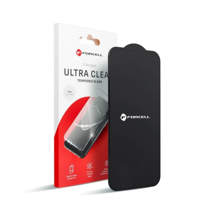 Szkło hartowane Forcell Ultra Clear Glass z czarną ramką do iPhone 16 Pro Max / 17 Pro Max