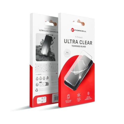 Szkło hartowane Forcell Ultra Clear Glass z czarną ramką do iPhone 12 / 12 Pro