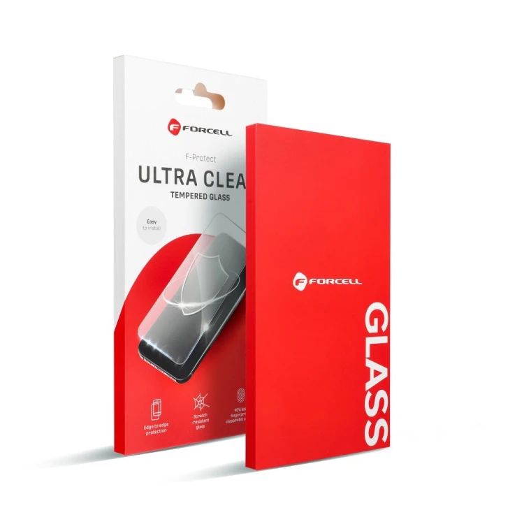 Szkło hartowane Forcell Ultra Clear Glass z czarną ramką do iPhone 16 Pro / 17 / 17 Pro