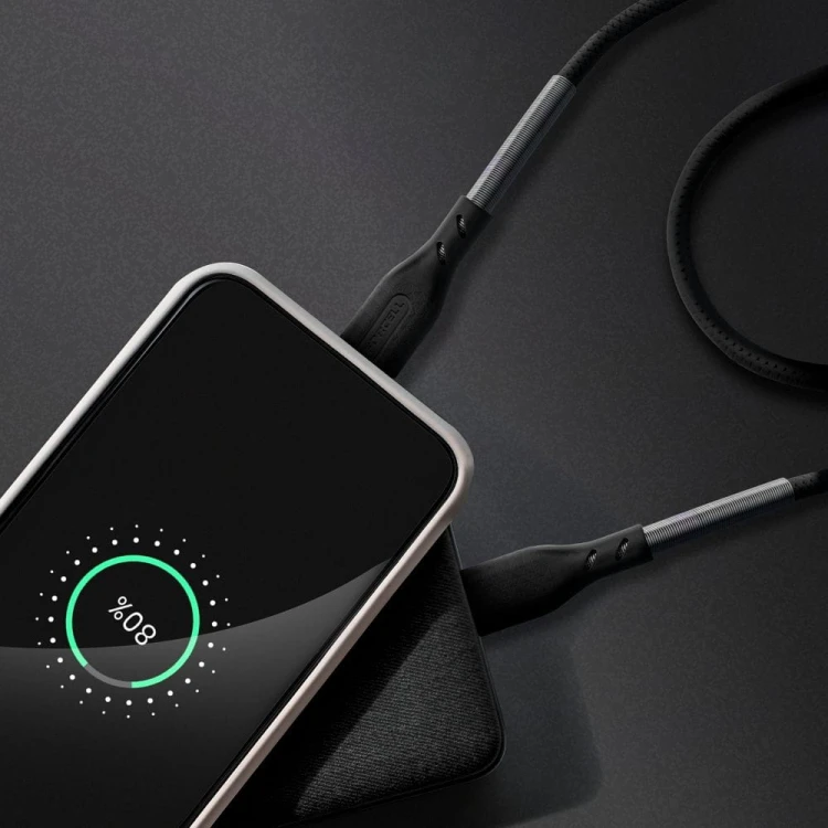 Kabel USB-C do Lightning Forcell F-Energy Carbon 27W PD – 1 m – Czarny