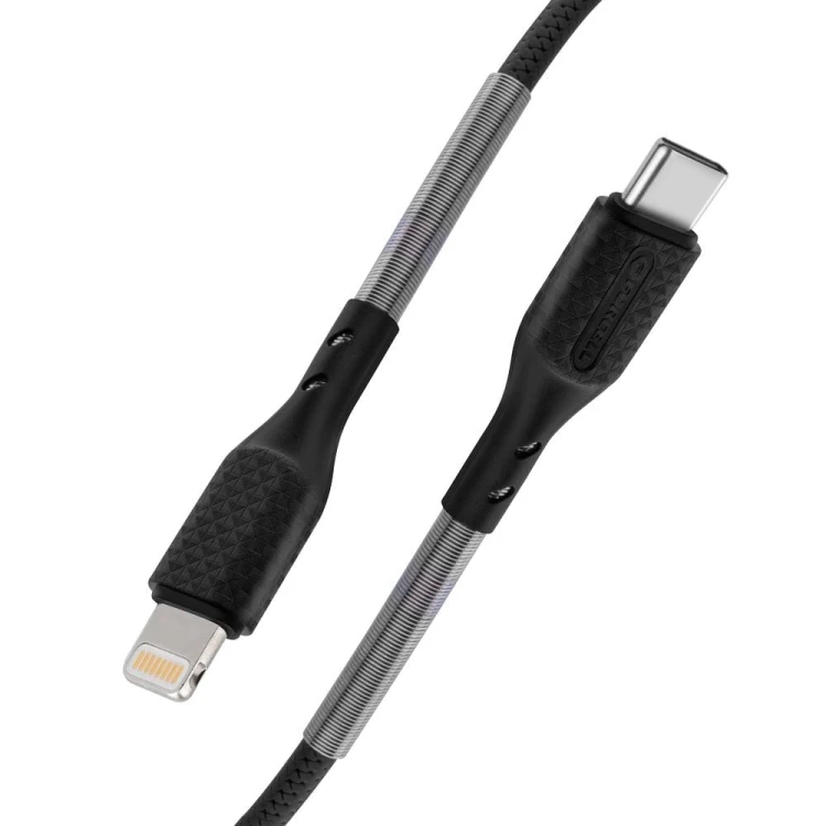 Kabel USB-C do Lightning Forcell F-Energy Carbon 27W PD – 1 m – Czarny