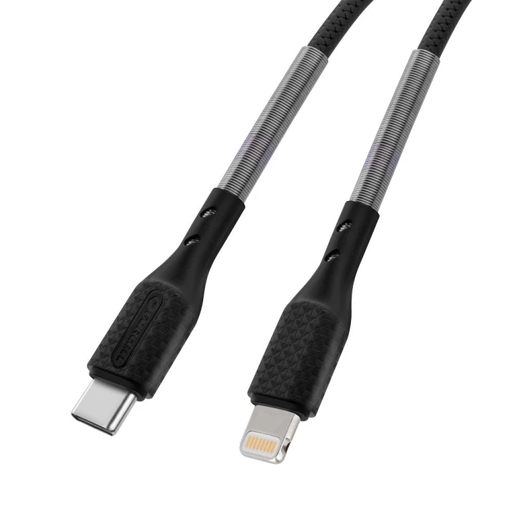 Kabel USB-C do Lightning Forcell F-Energy Carbon 27W PD – 1 m – Czarny