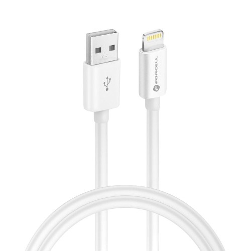 Certyfikowany kabel Forcell F-Energy MFi USB-A do Lightning 12W – 1 m – Biały