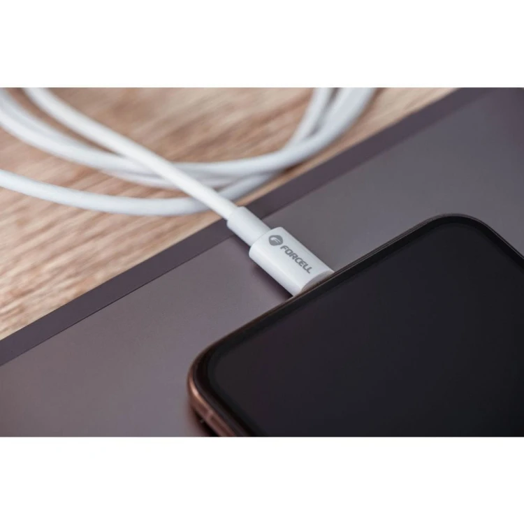 Certyfikowany kabel Forcell F-Energy MFi USB-A do Lightning 12W – 1 m – Biały