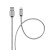 Pancerny kabel USB-A do Lightning Forcell F-Energy Metal 12W – 1 m – Srebrny