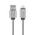 Pancerny kabel USB-A do Lightning Forcell F-Energy Metal 12W – 1 m – Srebrny