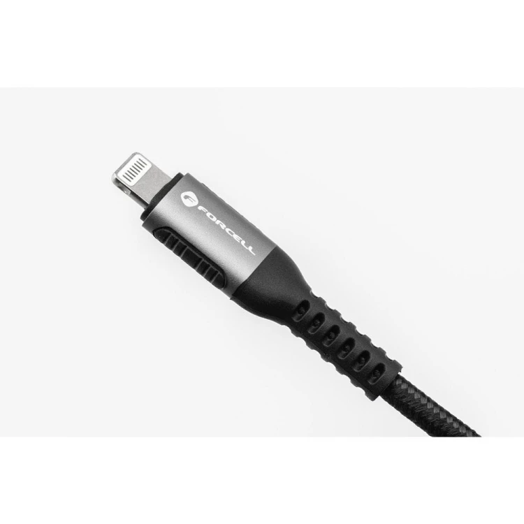 Ekstremalnie długi kabel USB-A do Lightning Forcell F-Energy Cafule 12W – 3 m – Czarny