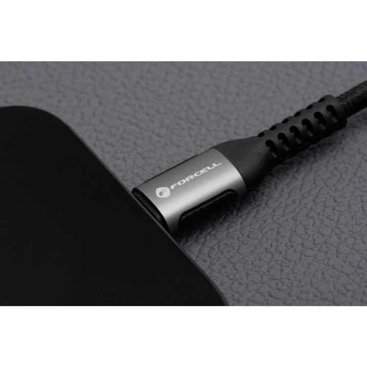 Długi kabel USB-A do Lightning Forcell F-Energy Cafule 12W – 2 m – Czarny