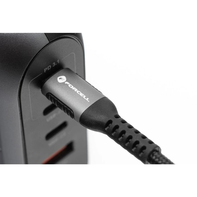 Długi kabel USB-A do Lightning Forcell F-Energy Cafule 12W – 2 m – Czarny