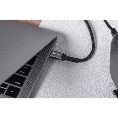 Ekstremalnie długi kabel USB-C do Lightning Forcell F-Energy Cafule 27W PD – 3 m – Czarny