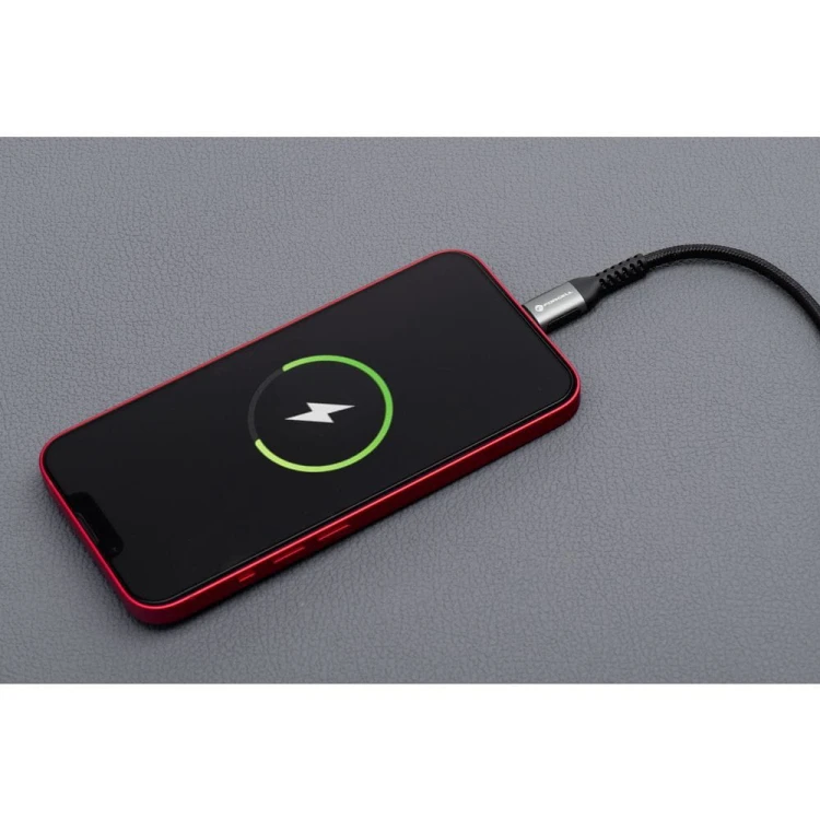 Długi kabel USB-C do Lightning Forcell F-Energy Cafule 27W PD – 2 m – Czarny