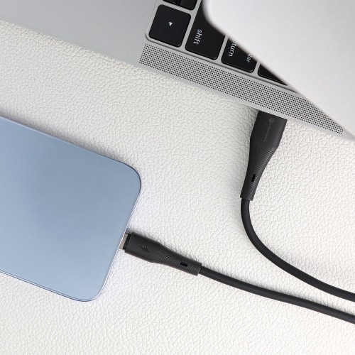 Elastyczny kabel USB-A do Lightning Forcell F-Energy Silicone 12W – 1 m – Czarny