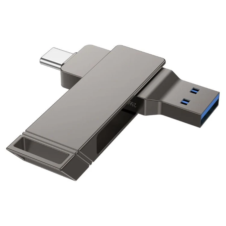 Pendrive 128GB USB 3.2 + USB-C Hoco UD15 Dual Drive 200MB/s Szary