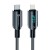Inteligentny kabel USB-C do Lightning Forcell F-Energy Digital 27W PD z wyświetlaczem LCD – 1,2 m – Czarny