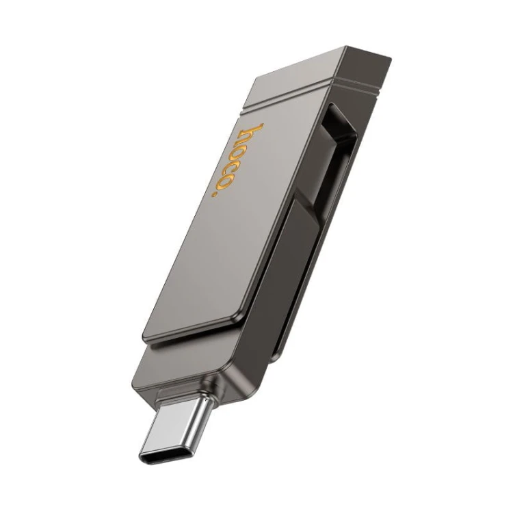Pendrive 128GB USB 3.2 + USB-C Hoco UD15 Dual Drive 200MB/s Szary