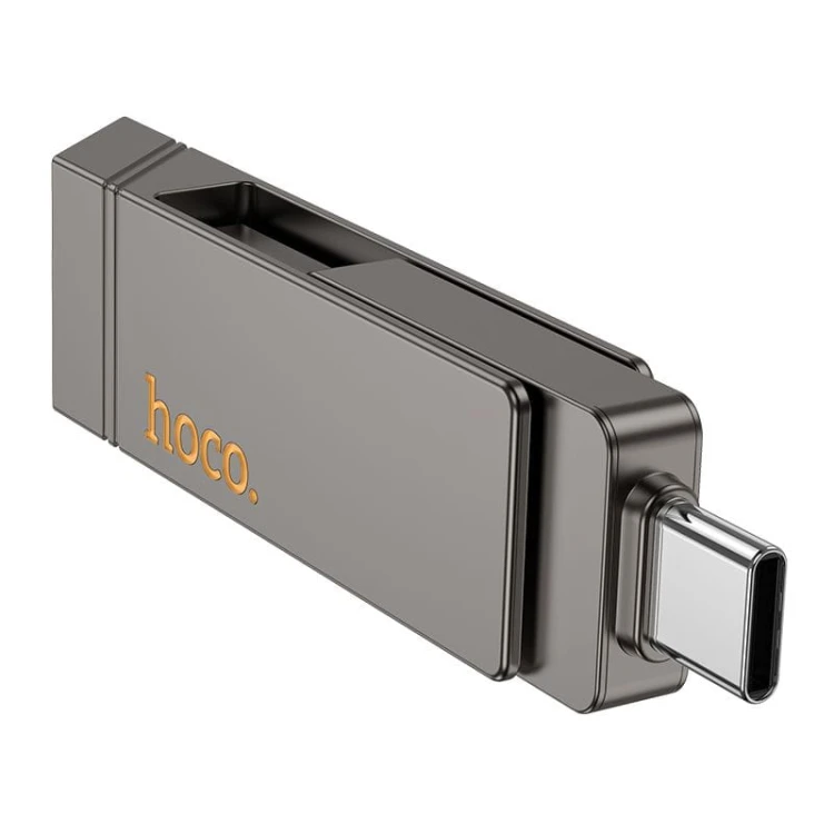 Pendrive 128GB USB 3.2 + USB-C Hoco UD15 Dual Drive 200MB/s Szary