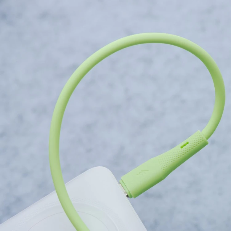 Elastyczny kabel USB-A do Lightning Forcell F-Energy Silicone 12W – 1 m – Zielony