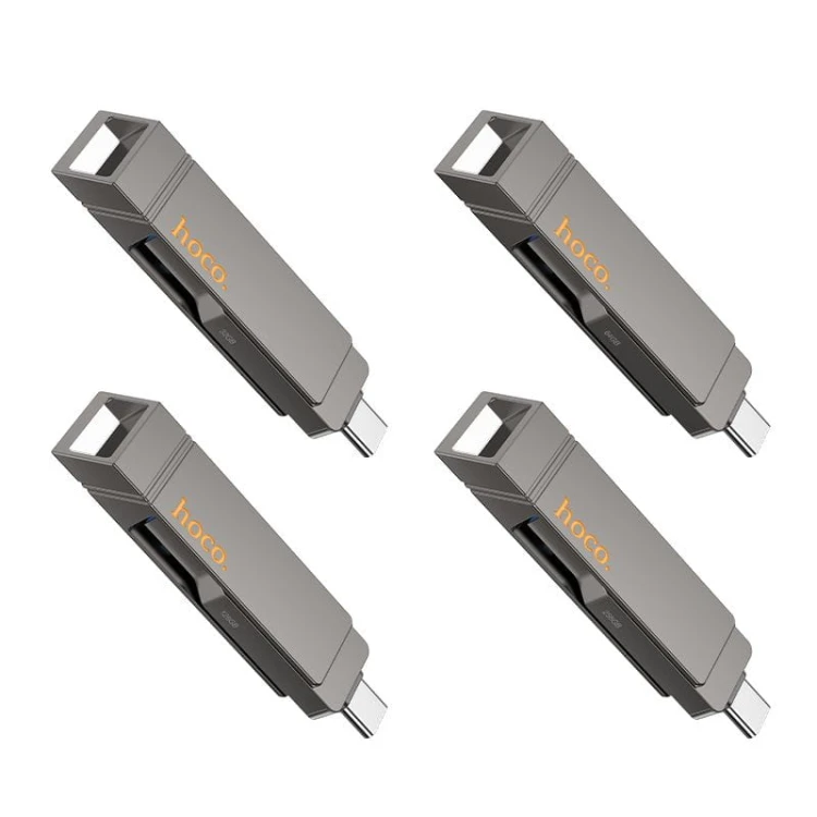 Pendrive 128GB USB 3.2 + USB-C Hoco UD15 Dual Drive 200MB/s Szary