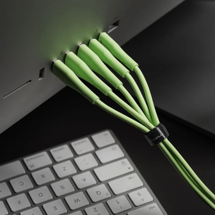 Elastyczny kabel USB-A do Lightning Forcell F-Energy Silicone 12W – 1 m – Zielony