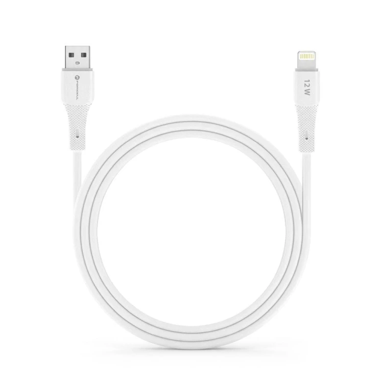 Elastyczny kabel USB-A do Lightning Forcell F-Energy Silicone 12W – 1 m – Biały
