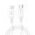Aksamitnie elastyczny kabel USB-C do Lightning Forcell F-Energy Silicone 27W PD – 1 m – Biały