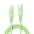 Aksamitnie elastyczny kabel USB-C do Lightning Forcell F-Energy Silicone 27W PD – 1 m – Zielony