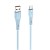 Aksamitnie elastyczny kabel USB-A do Micro USB Forcell F-Energy Silicone 18W QC 3.0 – 1 m – Niebieski