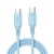 Aksamitnie elastyczny kabel USB-A do Micro USB Forcell F-Energy Silicone 18W QC 3.0 – 1 m – Niebieski