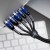 Stylowy kabel USB-A do Micro USB Forcell F-Energy Gradient 18W QC 3.0 – 1 m – Czarny