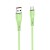 Aksamitnie elastyczny kabel USB-A do Micro USB Forcell F-Energy Silicone 18W QC 3.0 – 1 m – Zielony