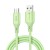 Aksamitnie elastyczny kabel USB-A do Micro USB Forcell F-Energy Silicone 18W QC 3.0 – 1 m – Zielony