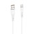 Aksamitnie elastyczny kabel USB-A do Micro USB Forcell F-Energy Silicone 18W QC 3.0 – 1 m – Biały
