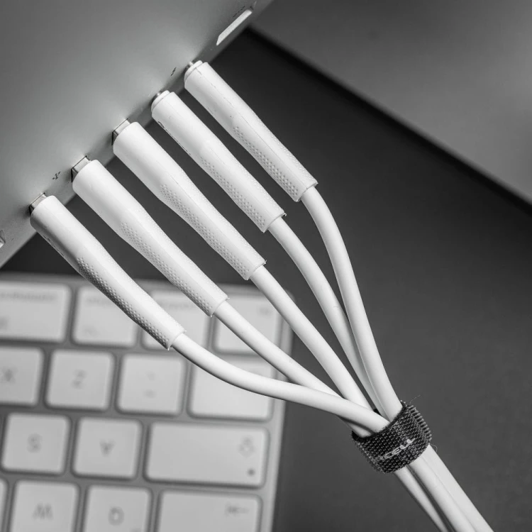 Aksamitnie elastyczny kabel USB-A do Micro USB Forcell F-Energy Silicone 18W QC 3.0 – 1 m – Biały