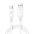 Aksamitnie elastyczny kabel USB-A do Micro USB Forcell F-Energy Silicone 18W QC 3.0 – 1 m – Biały
