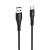 Aksamitnie elastyczny kabel USB-A do Micro USB Forcell F-Energy Silicone 18W QC 3.0 – 1 m – Czarny