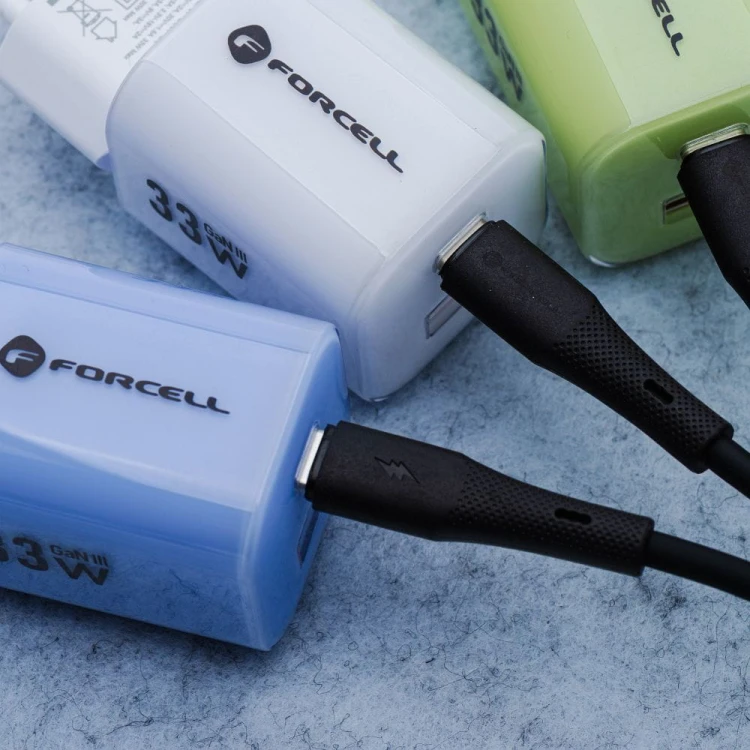 Aksamitnie elastyczny kabel USB-A do Micro USB Forcell F-Energy Silicone 18W QC 3.0 – 1 m – Czarny