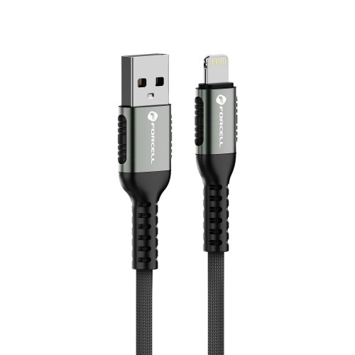 Ultra-krótki kabel USB-A do Lightning Forcell F-Energy Cafule 12W – 0,25 m – Czarny