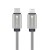 Pancerny kabel USB-C do Lightning Forcell F-Energy Metal 27W PD – 2 m – Srebrny