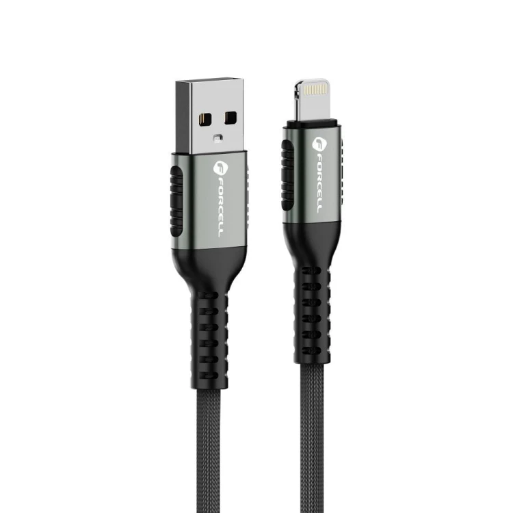 Krótki kabel USB-A do Lightning Forcell F-Energy Cafule 12W – 0,5 m – Czarny