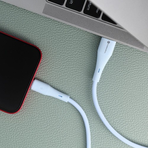 Elastyczny kabel USB-A do Lightning Forcell F-Energy Silicone 12W – 1 m – Niebieski