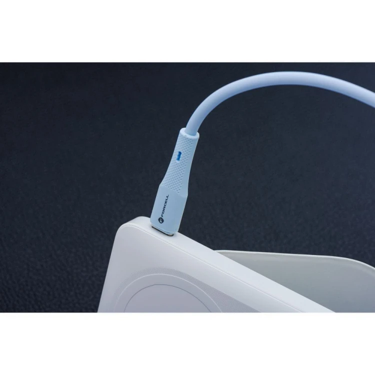 Elastyczny kabel USB-A do Lightning Forcell F-Energy Silicone 12W – 1 m – Niebieski