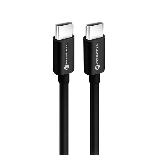 Superszybki kabel USB-C do USB-C Forcell F-Energy 60W PD – 3 m – Czarny
