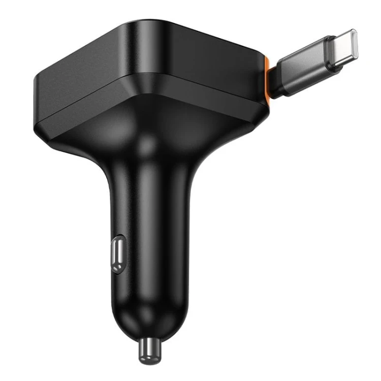Ładowarka Samochodowa Hoco NZ18 65W ze Zwijanym Kablem USB-C + USB-A