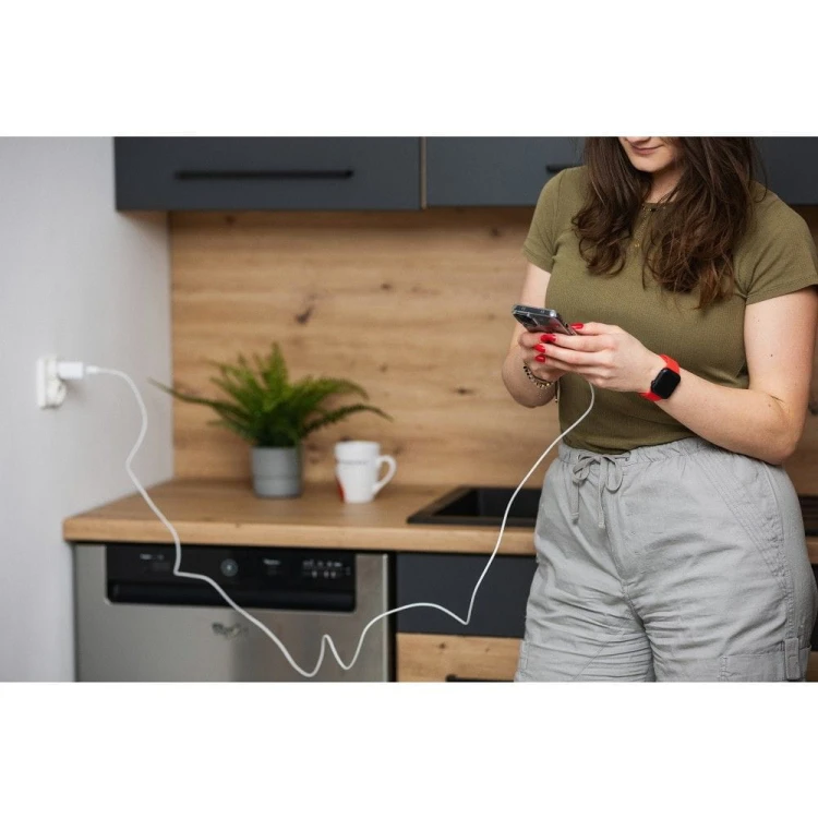 Superszybki kabel USB-C do USB-C Forcell F-Energy 100W PD z chipem E-Mark – 3 m – Biały