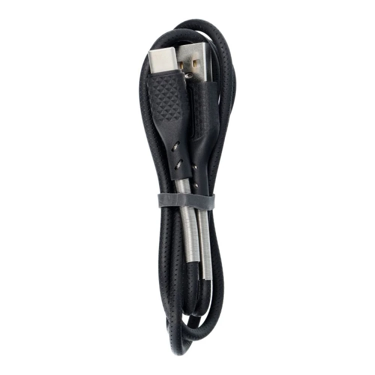 Wytrzymały kabel USB-A do USB-C Forcell F-Energy Carbon 60W QC 4.0 – 1 m – Czarny