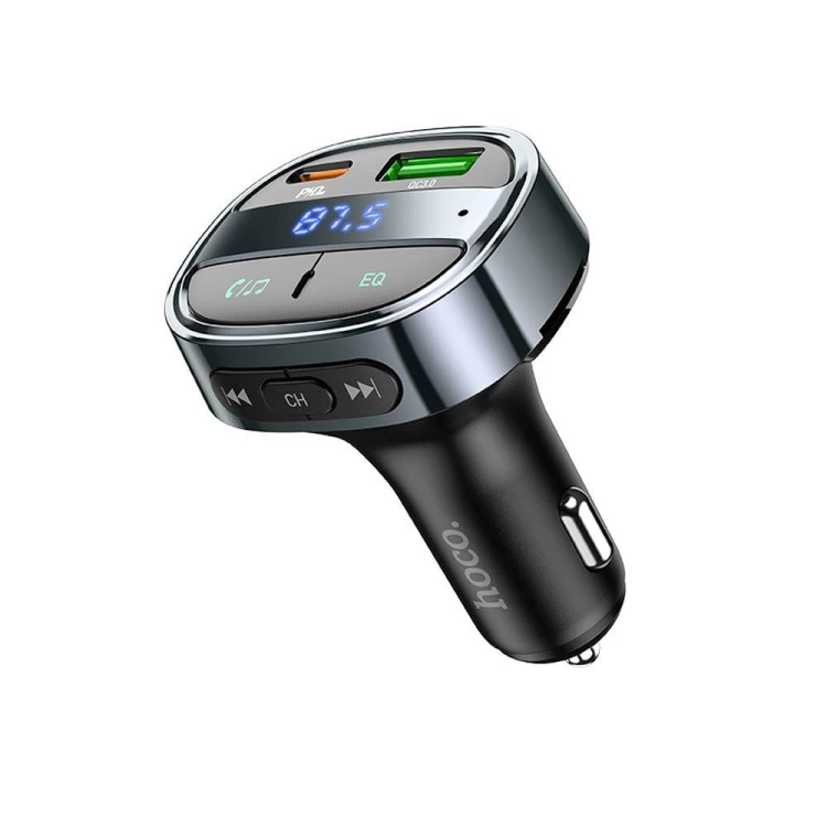 Transmiter FM Bluetooth Hoco E70 USB-C PD 30W + USB-A QC 18W 48W