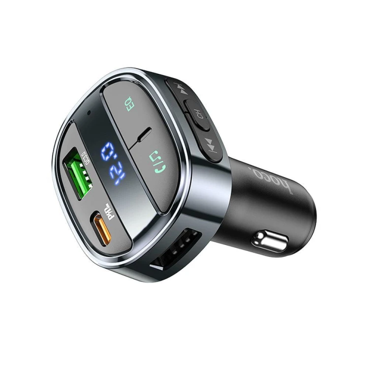 Transmiter FM Bluetooth Hoco E70 USB-C PD 30W + USB-A QC 18W 48W