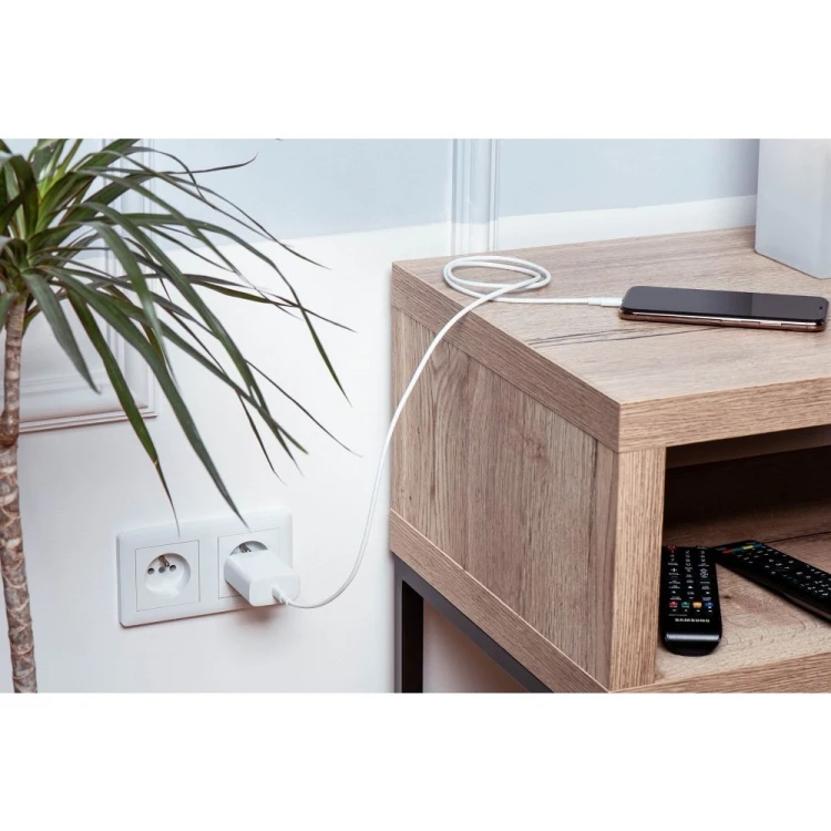Superszybki kabel USB-C do USB-C Forcell F-Energy 100W PD z chipem E-Mark – 2 m – Biały