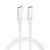 Superszybki kabel USB-C do USB-C Forcell F-Energy 100W PD z chipem E-Mark – 1 m – Biały