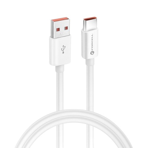 Superszybki kabel USB-A do USB-C Forcell F-Energy 60W QC 4.0 – 1 m – Biały
